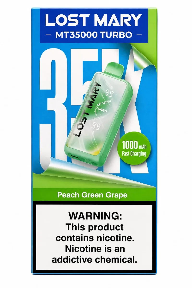 Lost Mary MT35000-Turbo-Peach Green Grape
