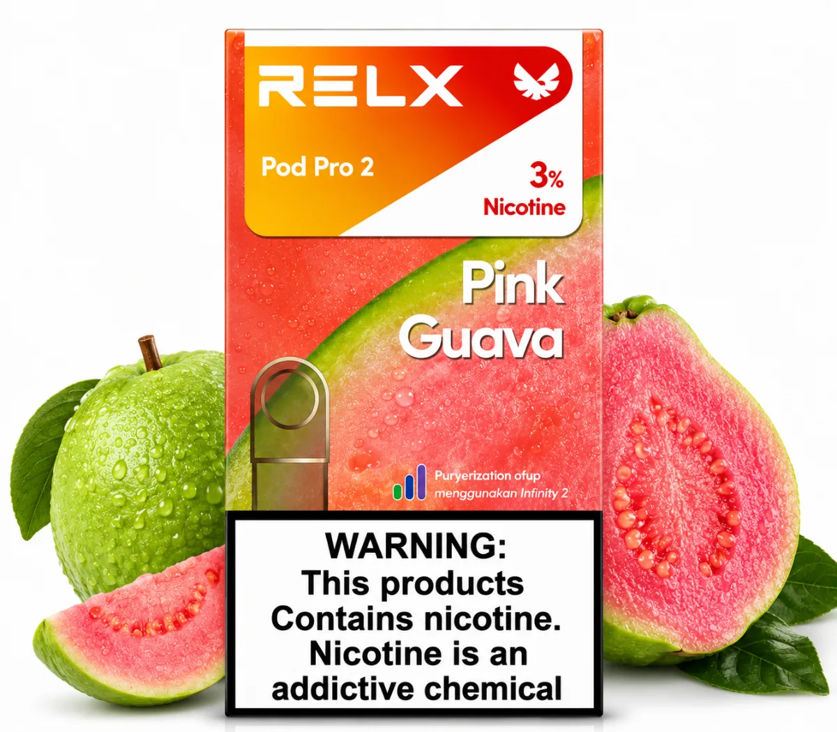 Relx Pod Pro 2 - Pink Guava 3%